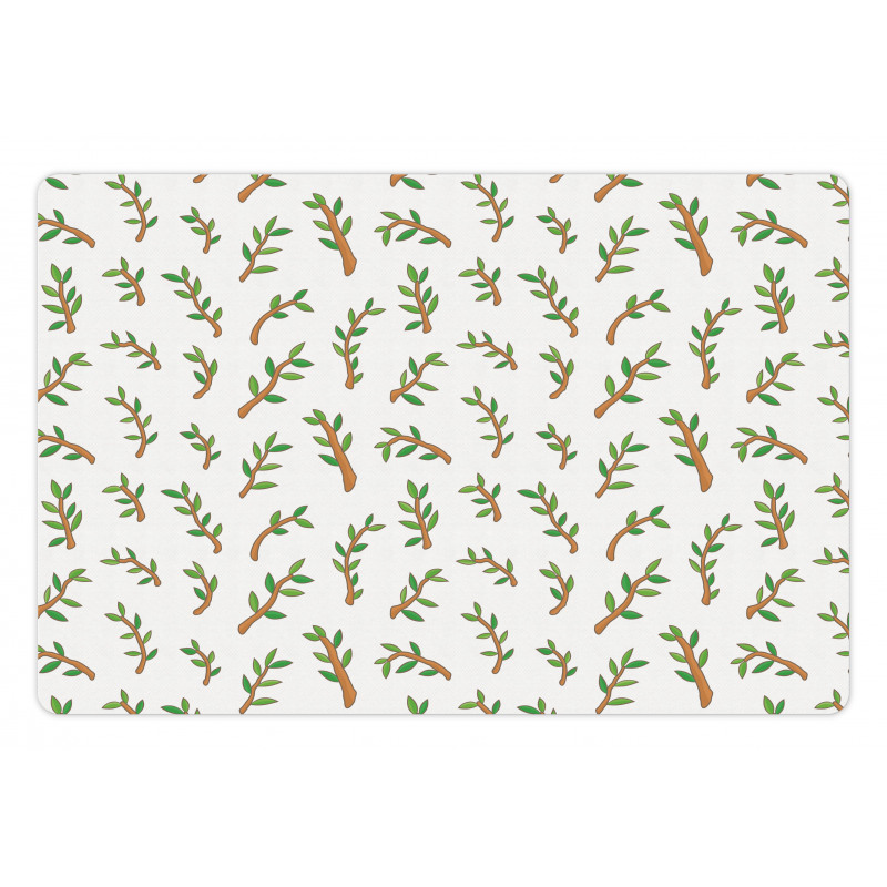 Greenish Leaves Garden Art Pet Mat