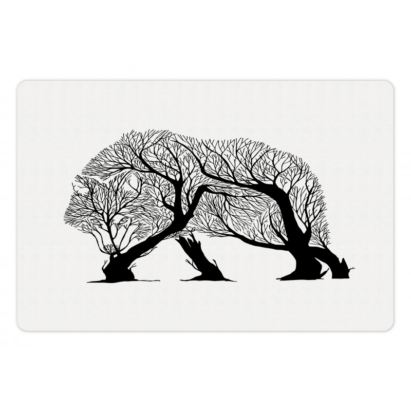 Woods with Trees in Wind Pet Mat