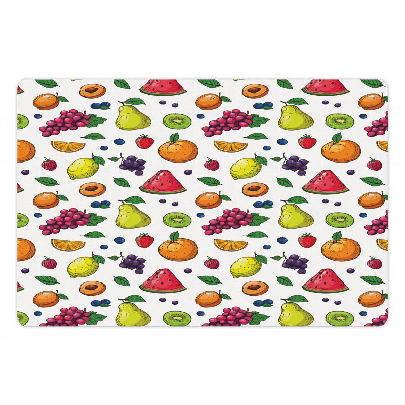 Grapes Kiwi Orange Lemon Pet Mat