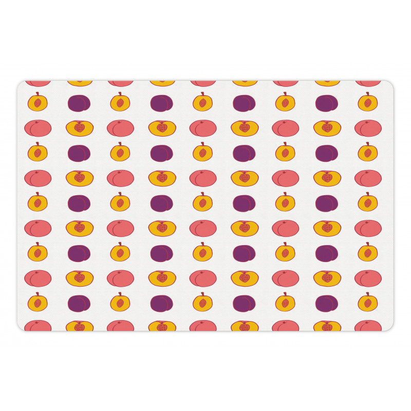 Tasty Food Choices Plum Peach Pet Mat