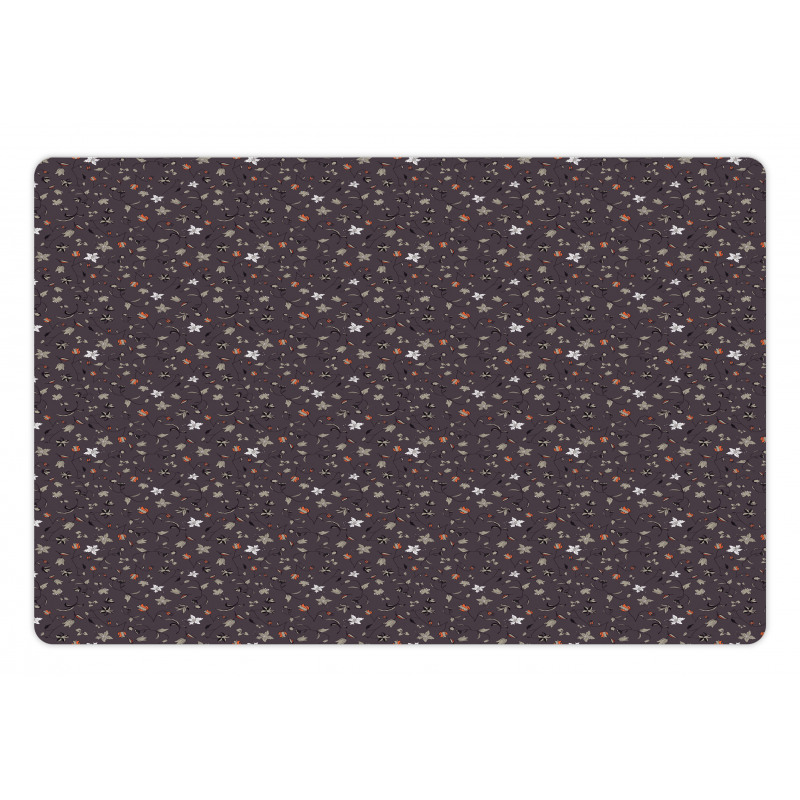 Autumn Spread Flowers Art Pet Mat