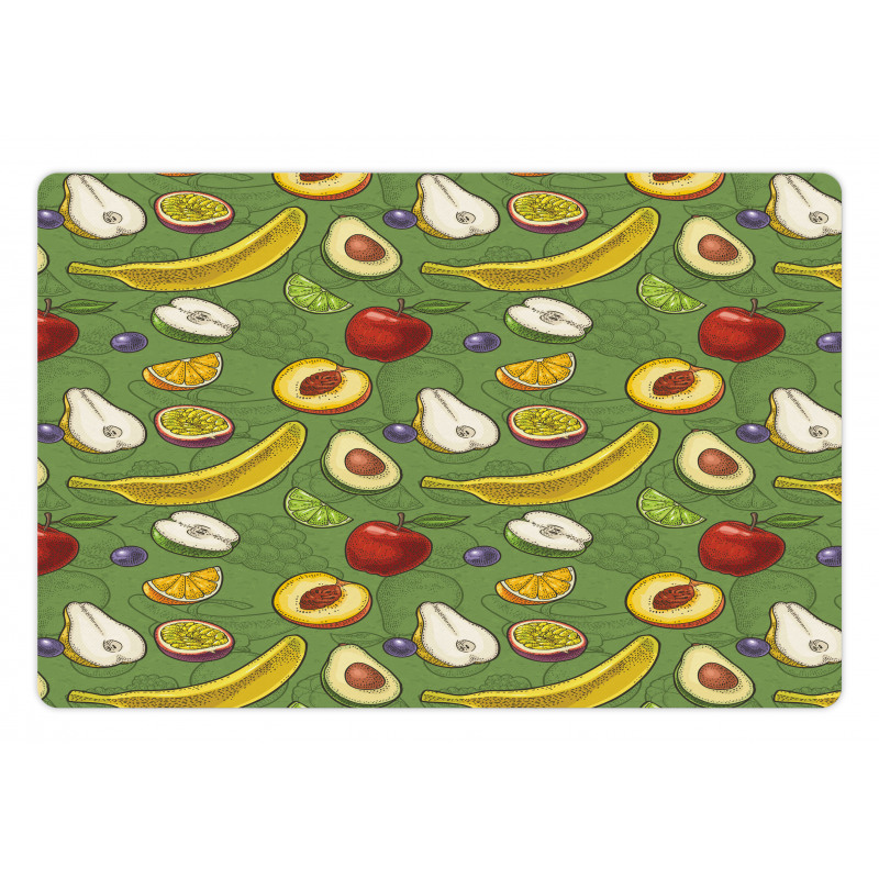 Avocado Apples Banana Lime Pet Mat