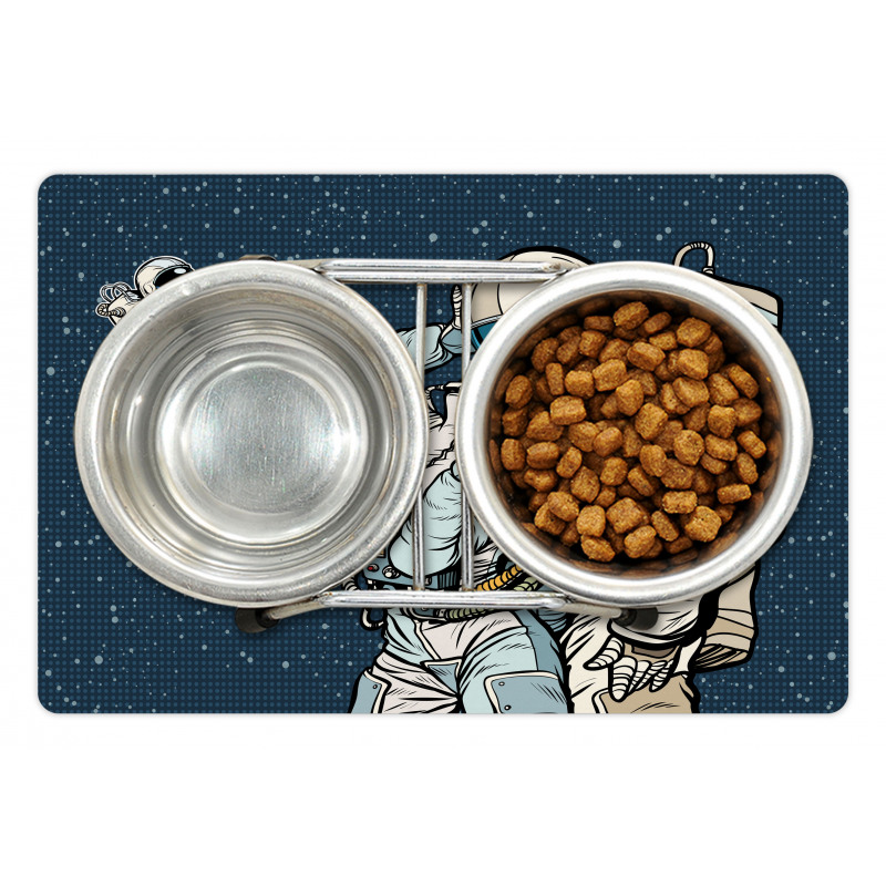 Romantic Couple in Space Pet Mat