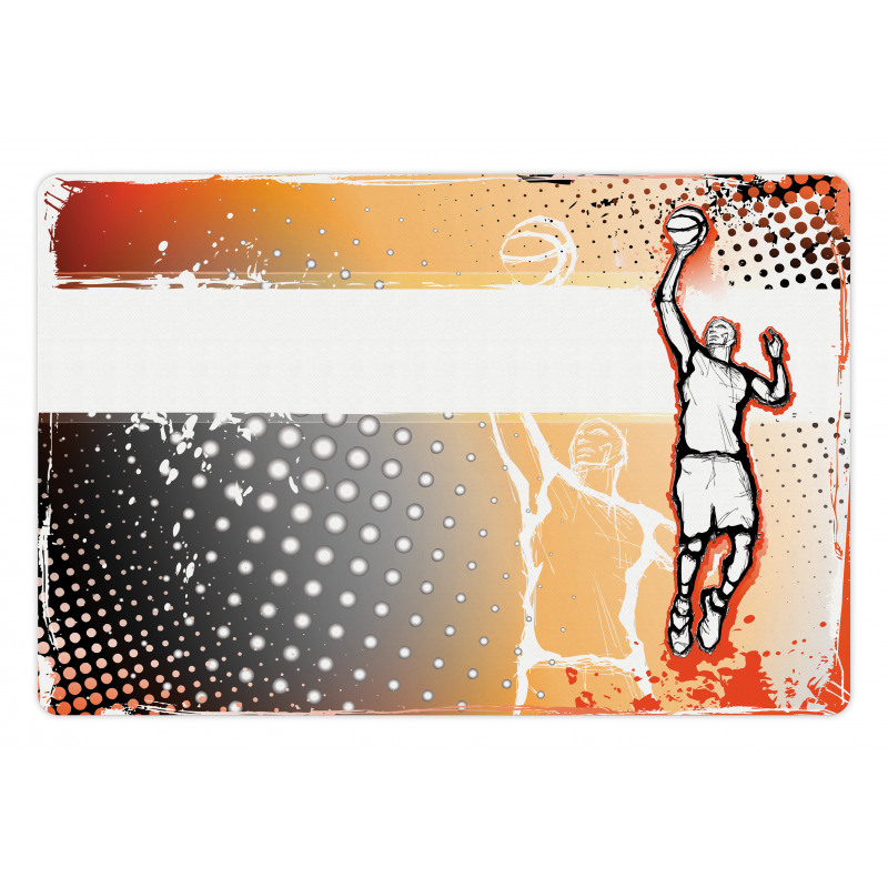 Basketball Doodle Art Pet Mat