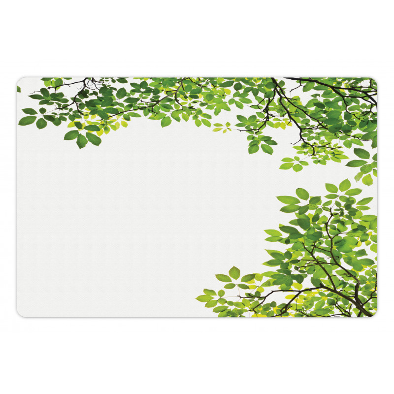 Fresh Branch with Leaves Pet Mat