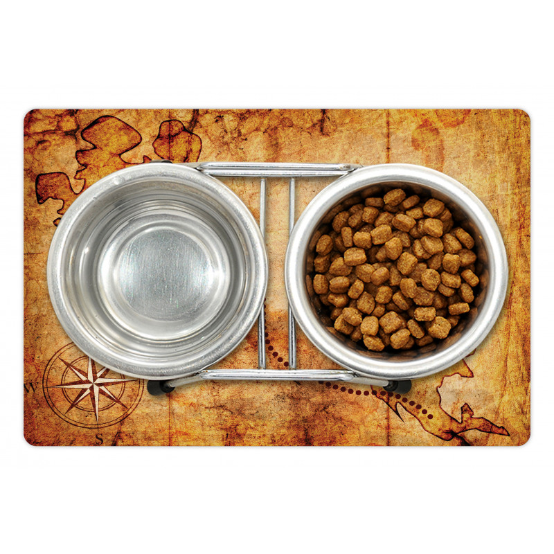 Treasure Map Compass Pet Mat