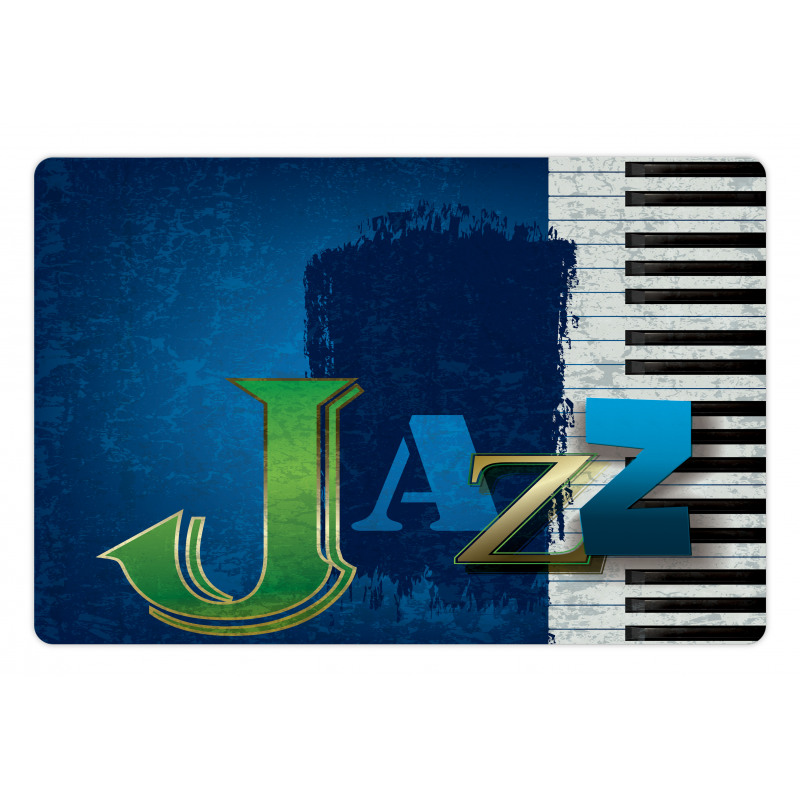 Jazz Music Keys Guitar Pet Mat