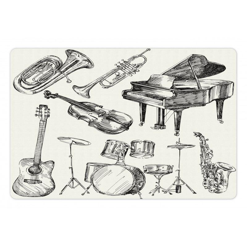 Musical Instruments Pet Mat