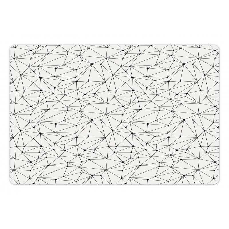 Modernistic Network Lines Dot Pet Mat