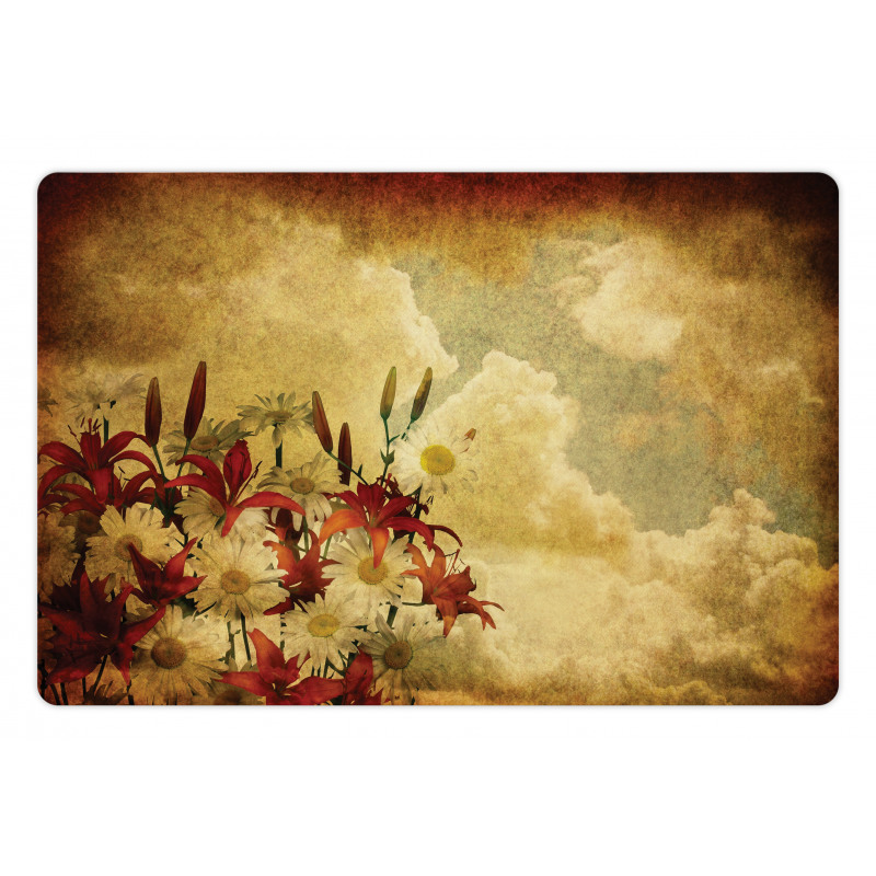 Retro Flower Chamomile Pet Mat