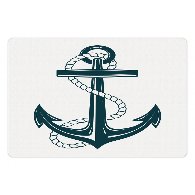 Maritime Anchor and Rope Pet Mat