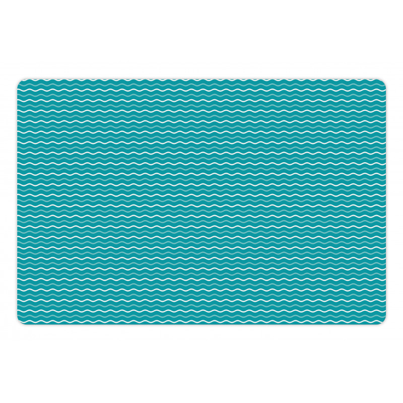 Nautical Symmetrical Lines Pet Mat