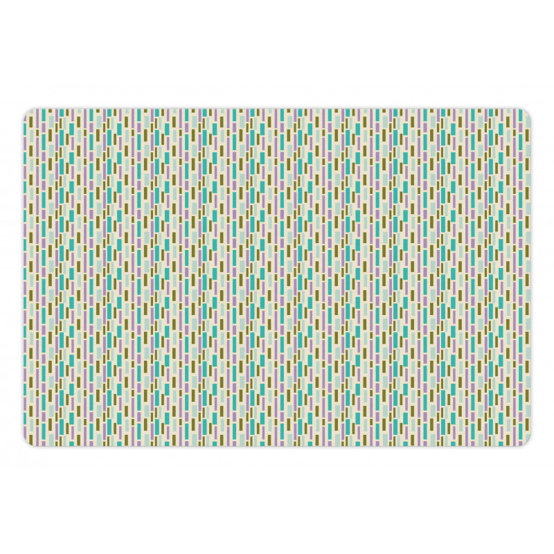 Vertical Irregular Bars Motif Pet Mat