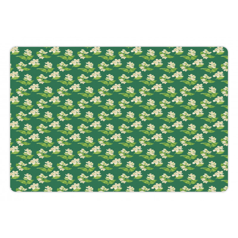 Nature Flowers with Leaves Pet Mat