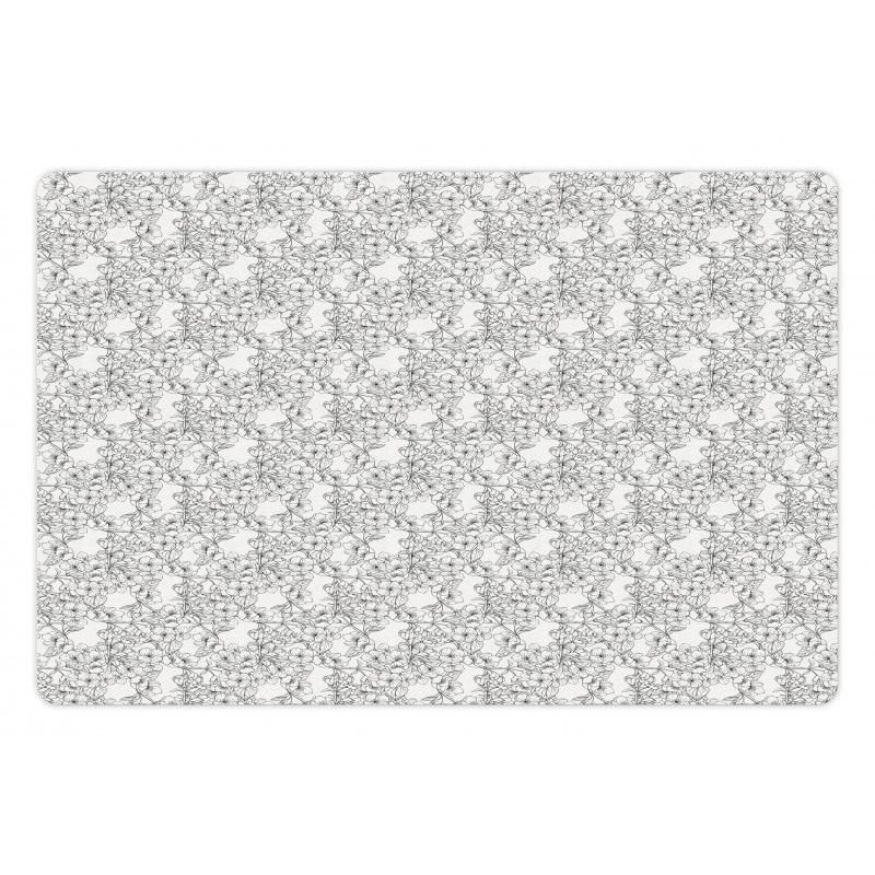 Floral Blossoming Branches Pet Mat