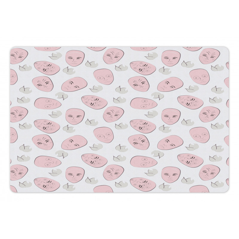 Spa Masks Faces Sketch Pet Mat