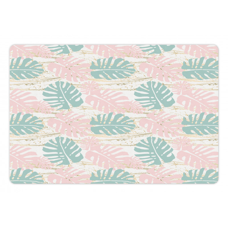 Bicolour Monstera Leaves Pet Mat