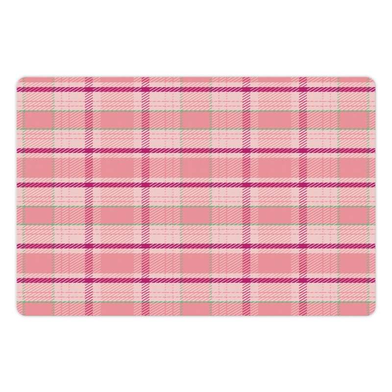 Tartan Plaid Pattern Squares Pet Mat