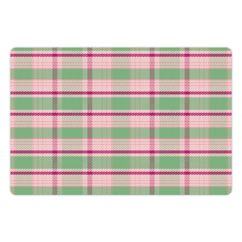 Symmetric Plaid Graphic Pet Mat