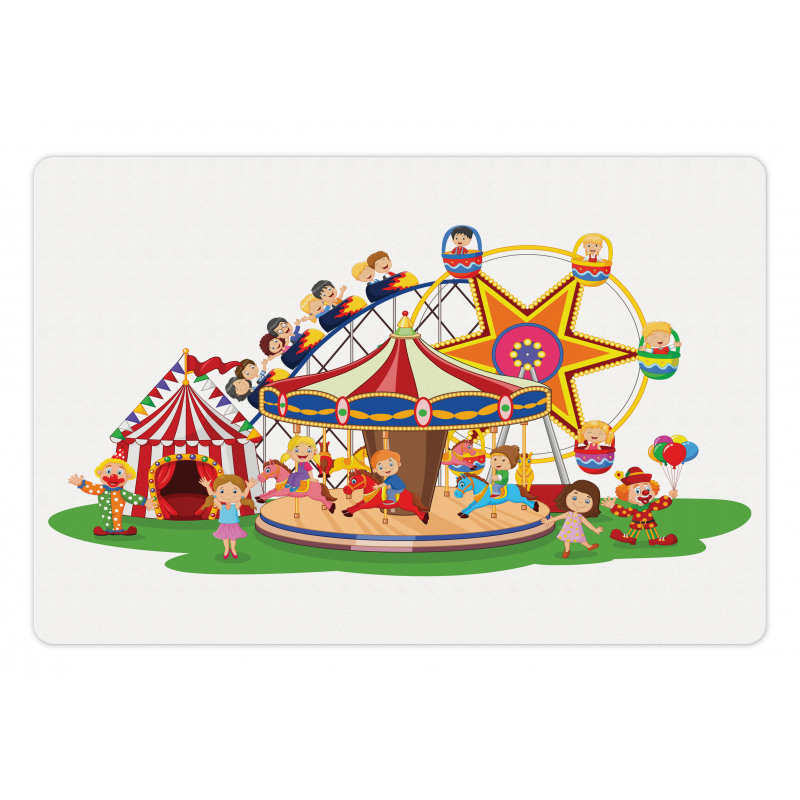 Clowns and Children Fun Art Pet Mat