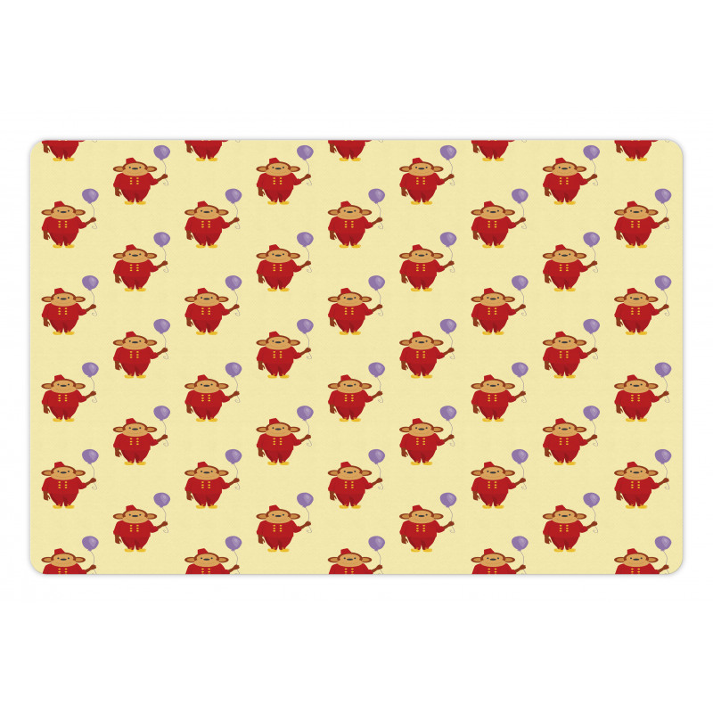 Funny Monkey in Show Clothes Pet Mat