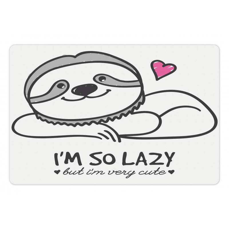 Cartoon Funny Words Pet Mat