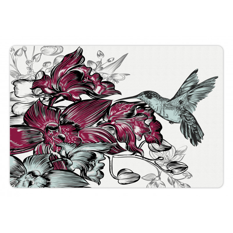 Orchids and Hummingbird Pet Mat