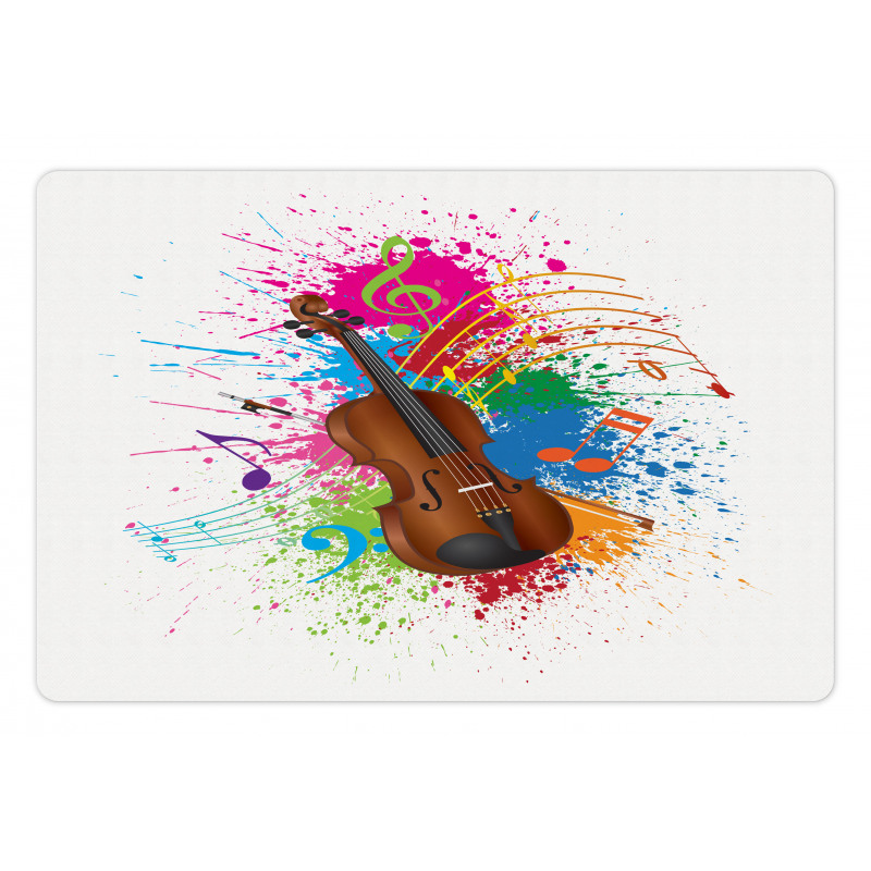 Color Splashes Violin Art Pet Mat