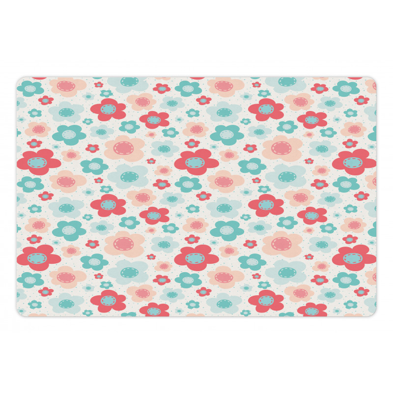 Pastel Childish Spring Art Pet Mat