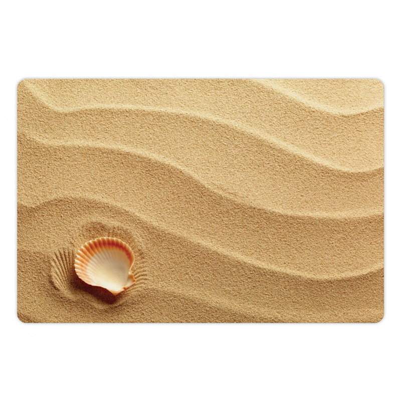 Seashells Yellow Sand Pet Mat