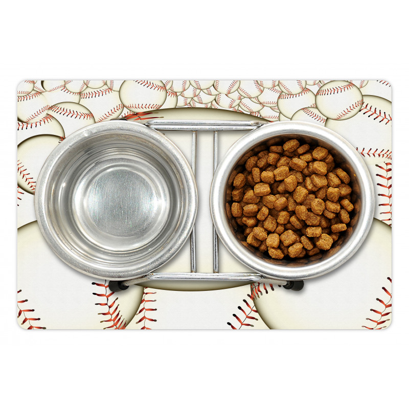 Baseball Ball Pattern Pet Mat