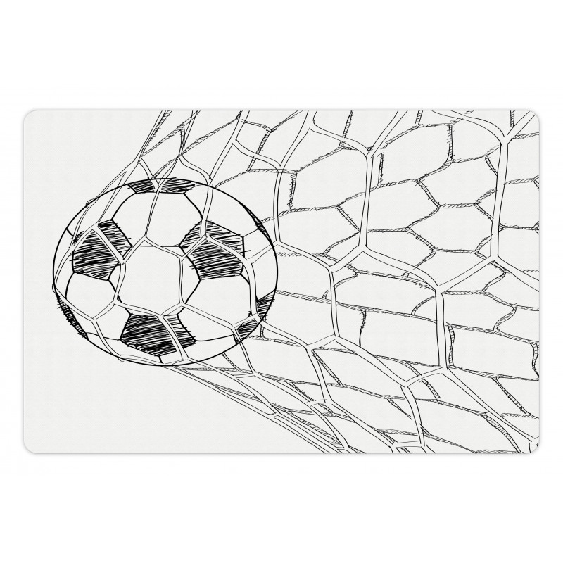 Soccer Ball in Net Pet Mat