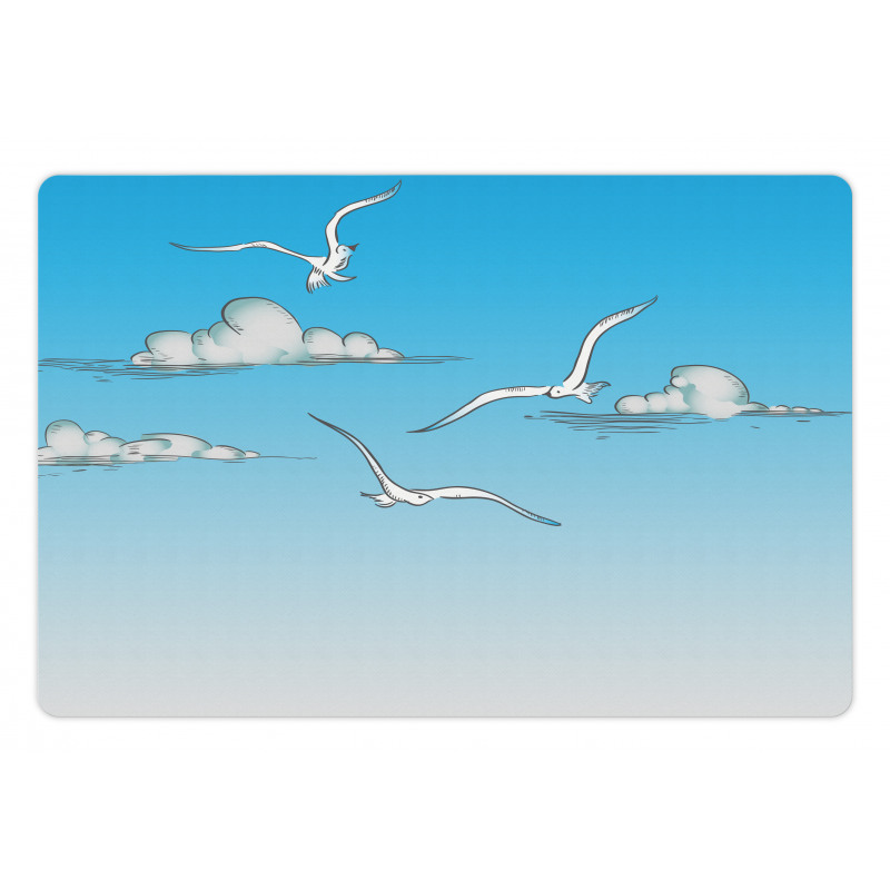 Seagulls Flying Ombre Sky Pet Mat