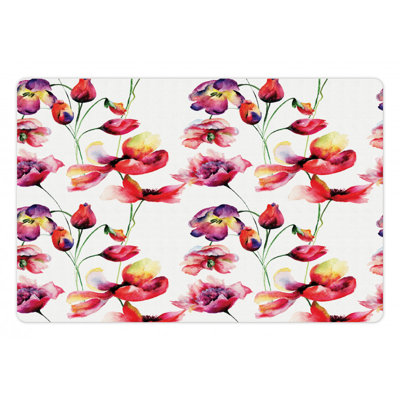 Blooming Tulip Poppy Pet Mat