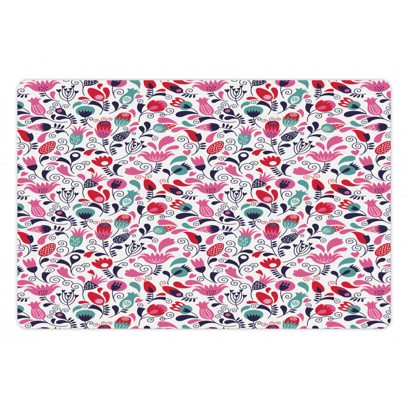 Ornate Swirls Tulip Art Pet Mat