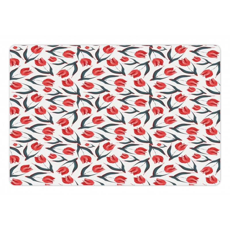 Vintage Inspired Tulips Pet Mat