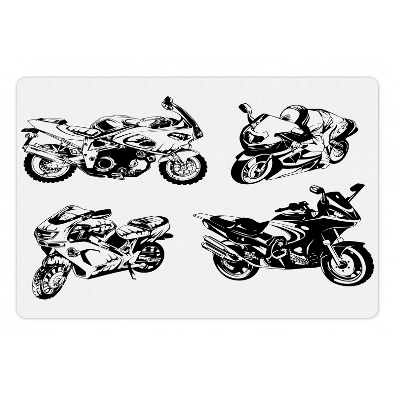 Motorbikes Pet Mat