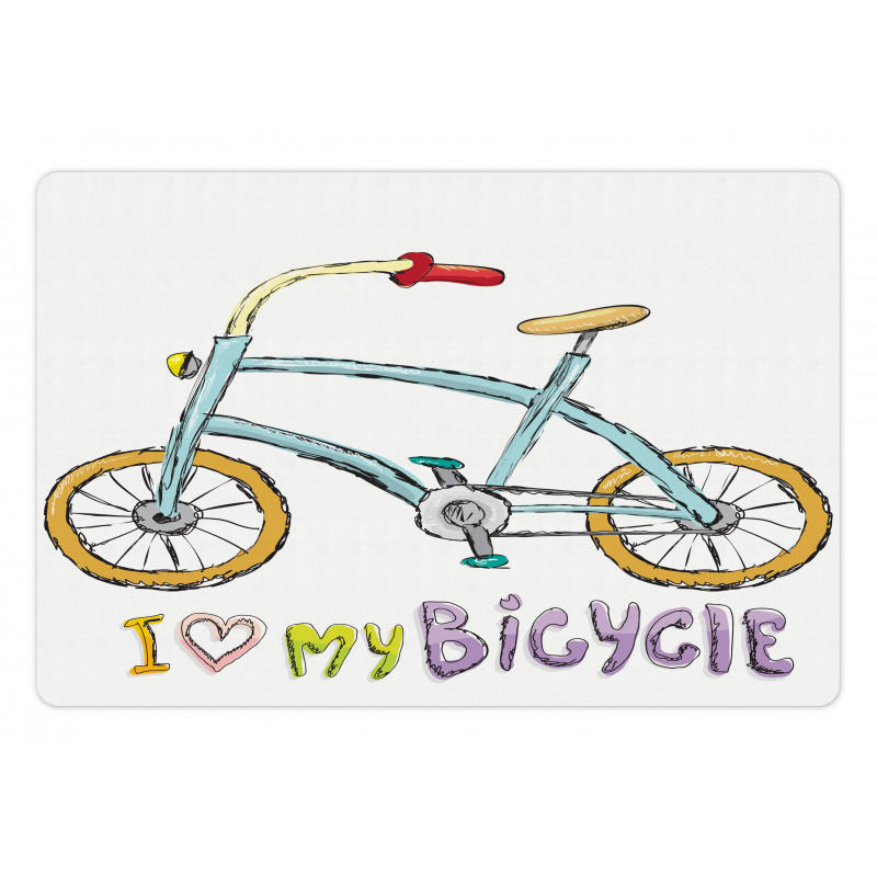 Bicycle Kids Love Words Pet Mat