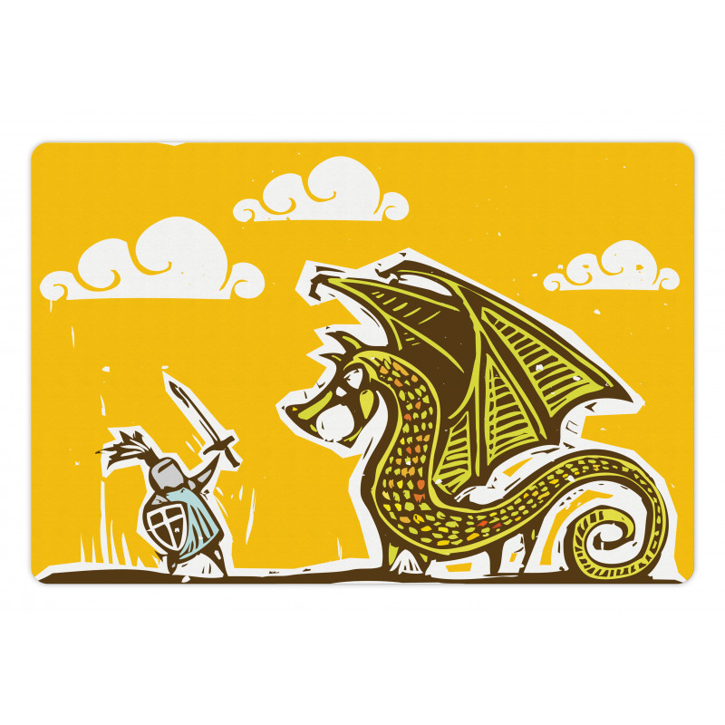 Knight with Dragon Pet Mat