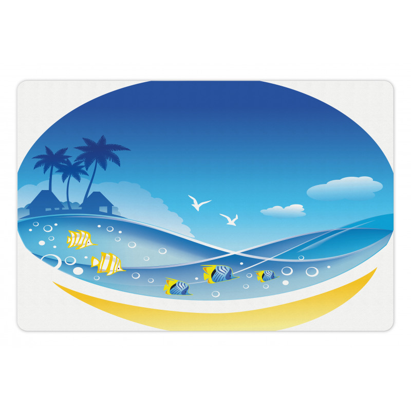 Tropic Cartoon Sea Pet Mat