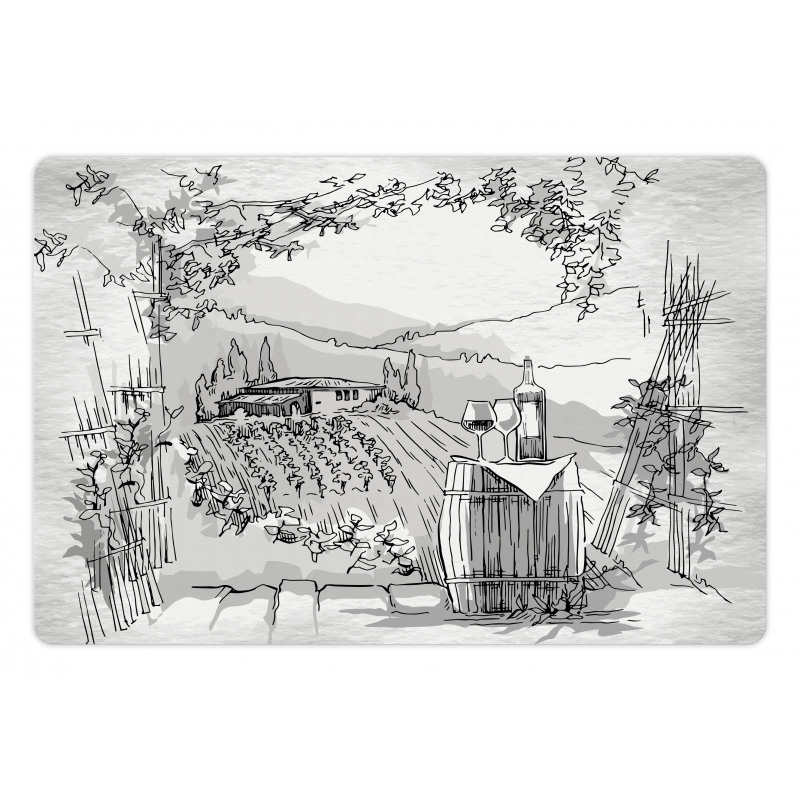 Valley Winery House Art Pet Mat