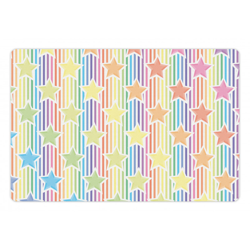 Star Rainbow Stripes Pet Mat