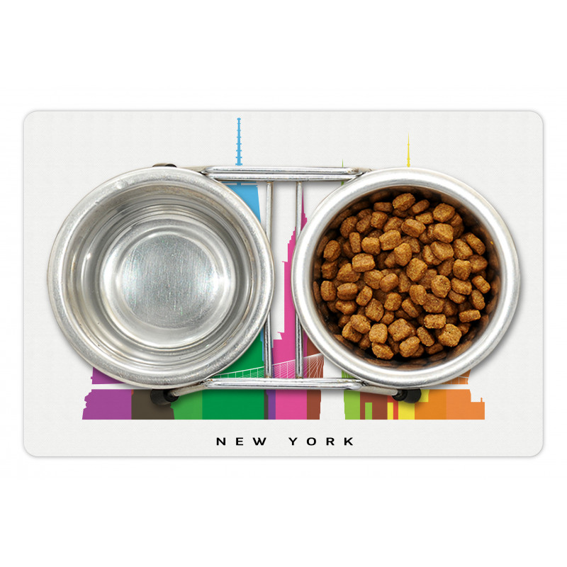 New York Landmarks Pet Mat