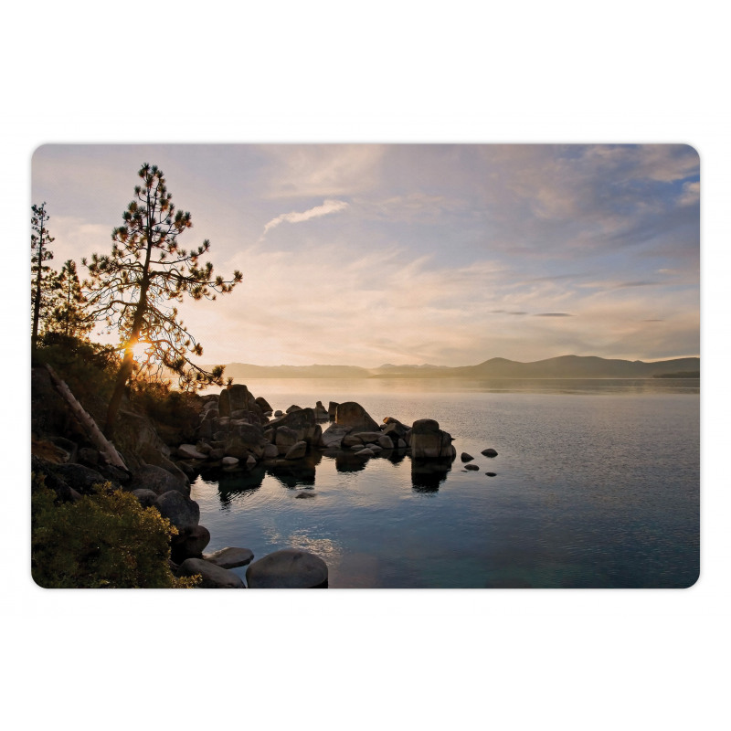 Lake Tahoe at Sunset Pet Mat