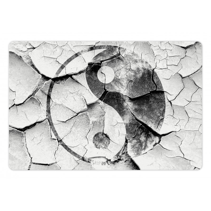 Ying Yang Grunge Display Pet Mat