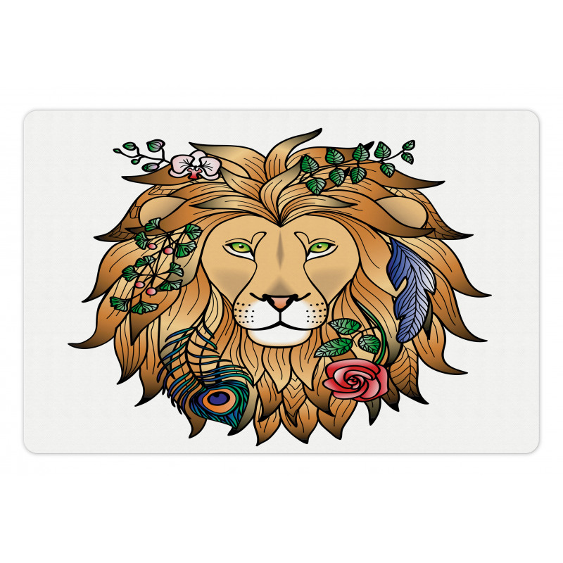 Lion with Flower Pet Mat