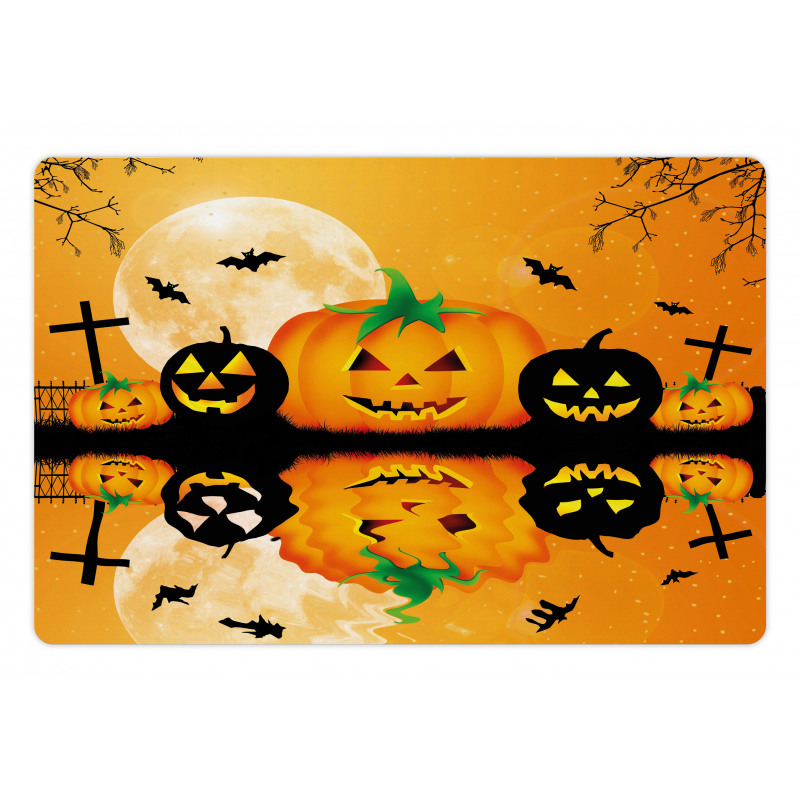 Scary Pumpkin Pet Mat