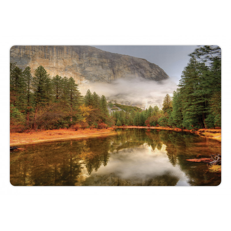 River in Morning View Pet Mat