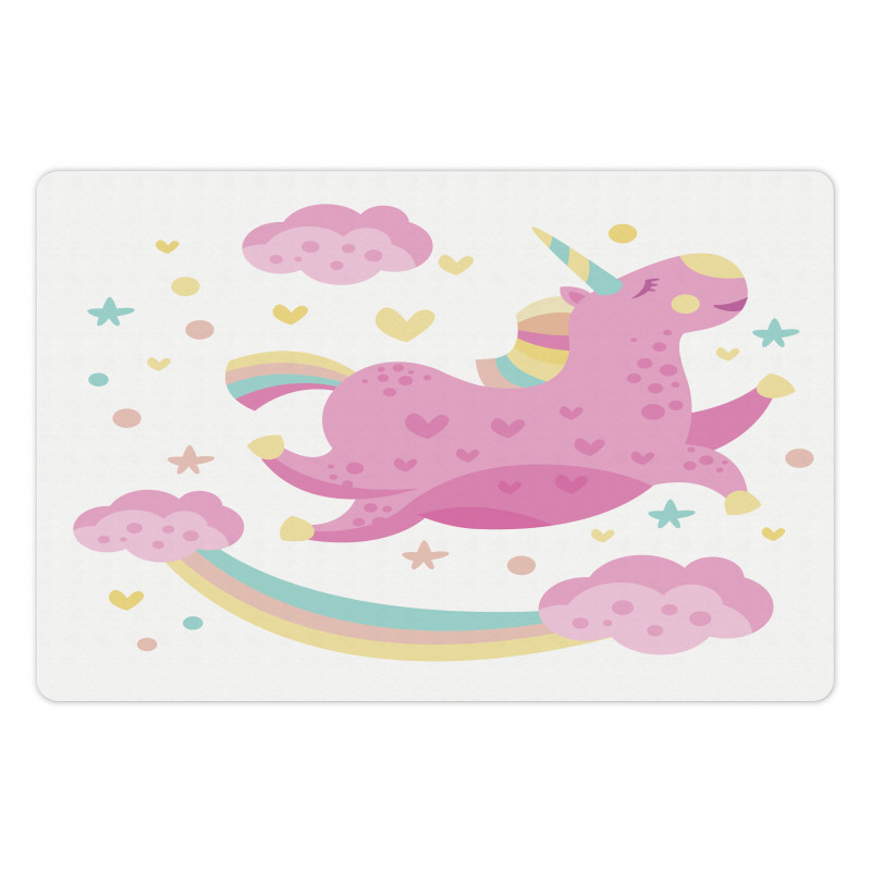 Unicorn with Star Rainbow Pet Mat