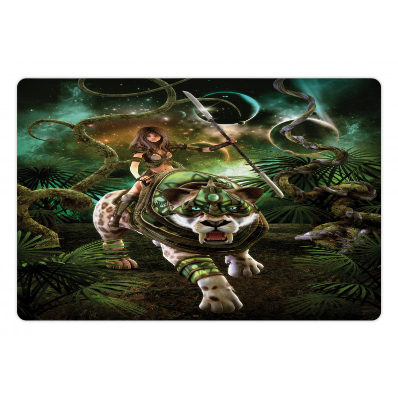 Fantasy Tiger Galaxy Pet Mat